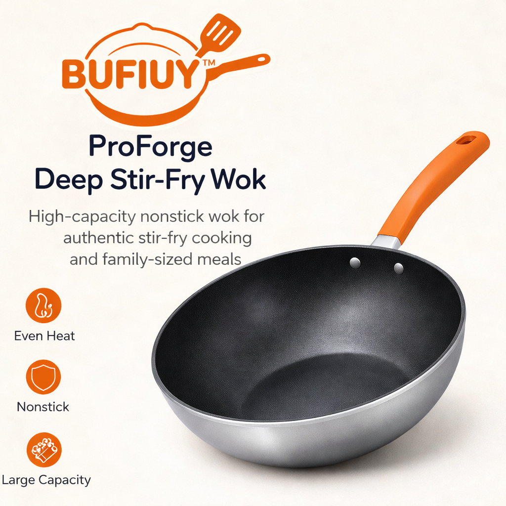 BUFIUY™ ProForge Deep Stir-Fry Wok