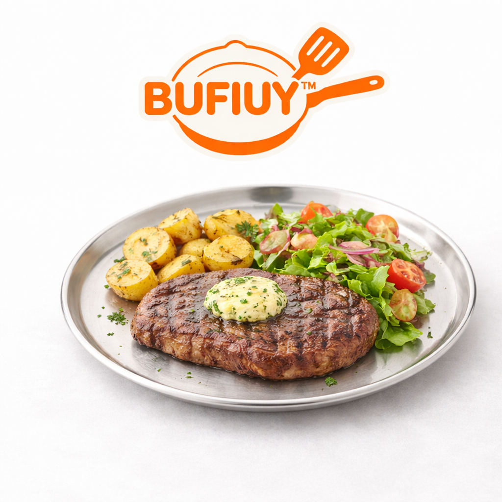 BUFIUY™ IronEdge Premium Stainless Steel Serving Plate