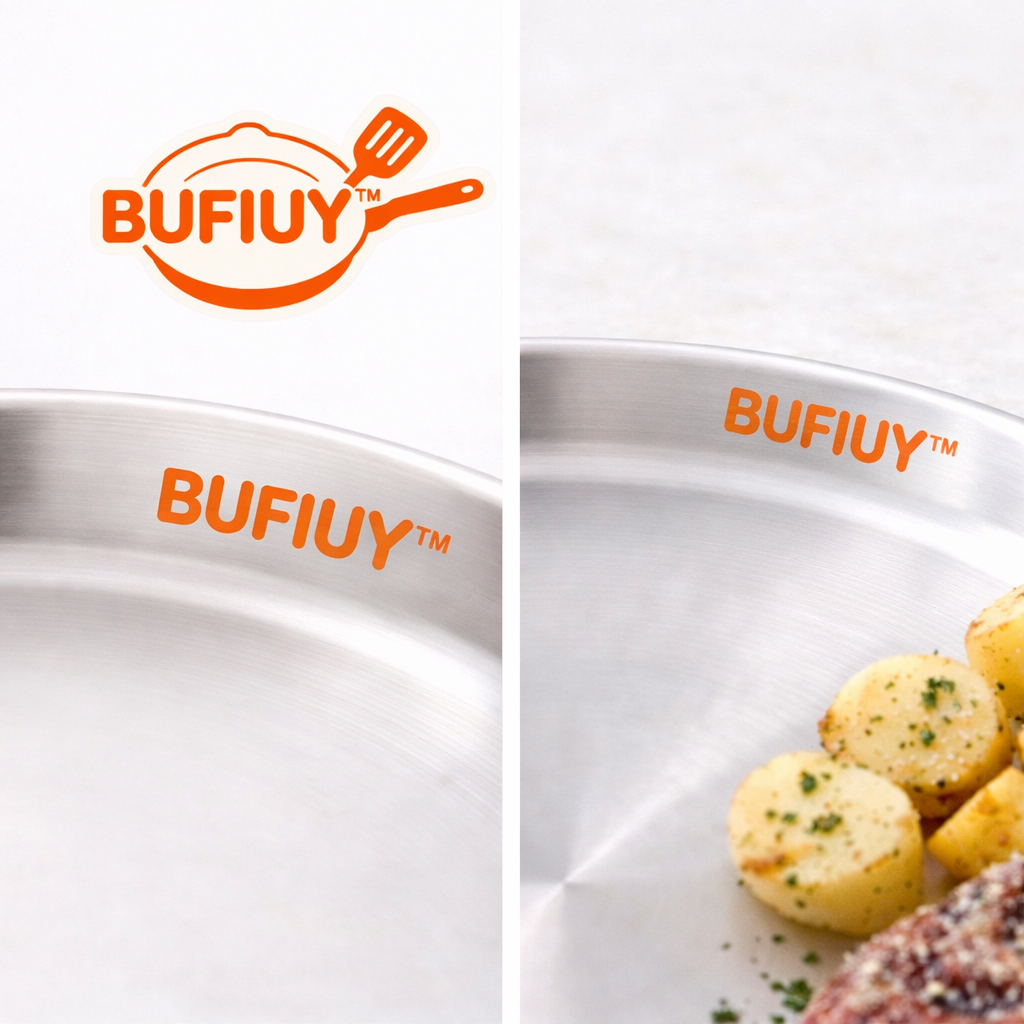 BUFIUY™ IronEdge Premium Stainless Steel Serving Plate